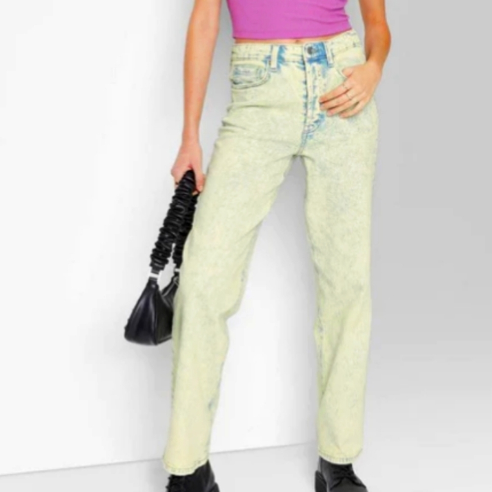 Wild Fable - Highest Rise 90s Straight - Stone Washed Jeans